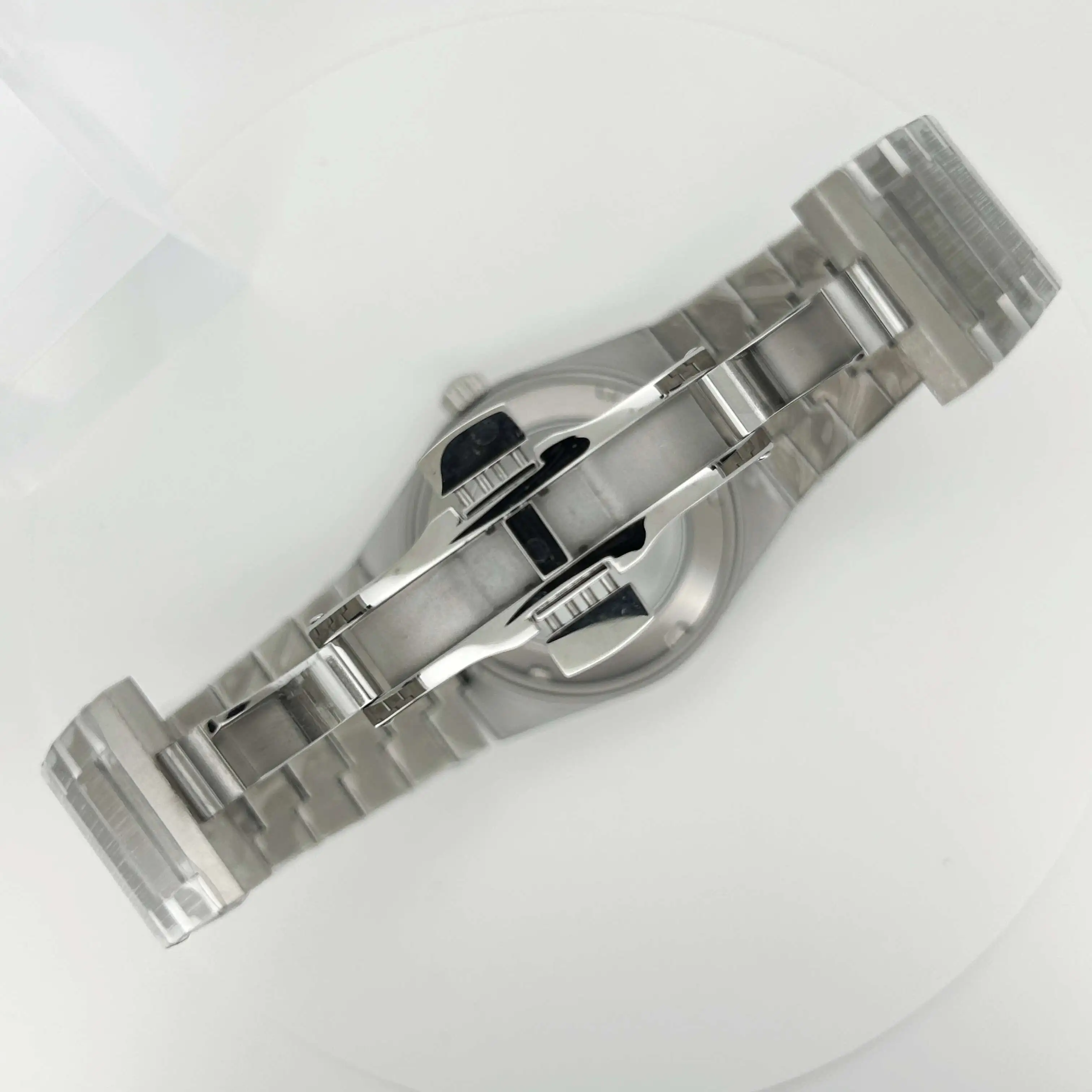 40 مللي متر الفضة الذهب حزام مجموعة ل تعديل PRX لاعب حافظة NH35 NH70 NH36/4R/7S حركة الياقوت الزجاج من خلال أسفل لا شعار