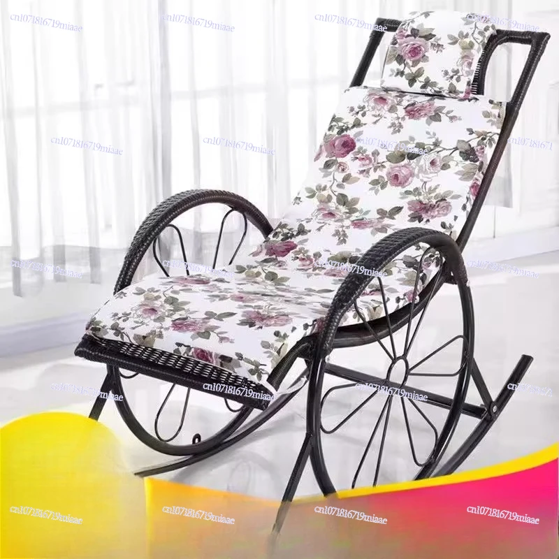 Winter Bamboo Chair Cushion Rectangular, Sponge Thickened Recliner Cushion Rattan Chair Rocking Chair Seat Cushion Autumn