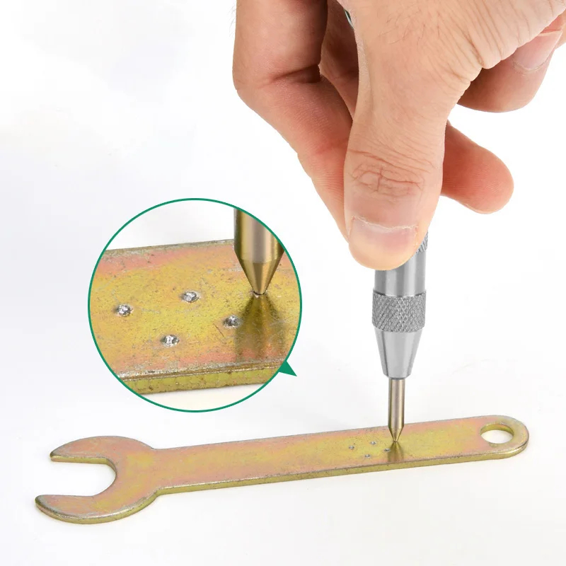 1Pcs HSS Center Punch Stator punching Automatic Center Pin Punch Spring Loaded Marking Drilling Tool With A Protective