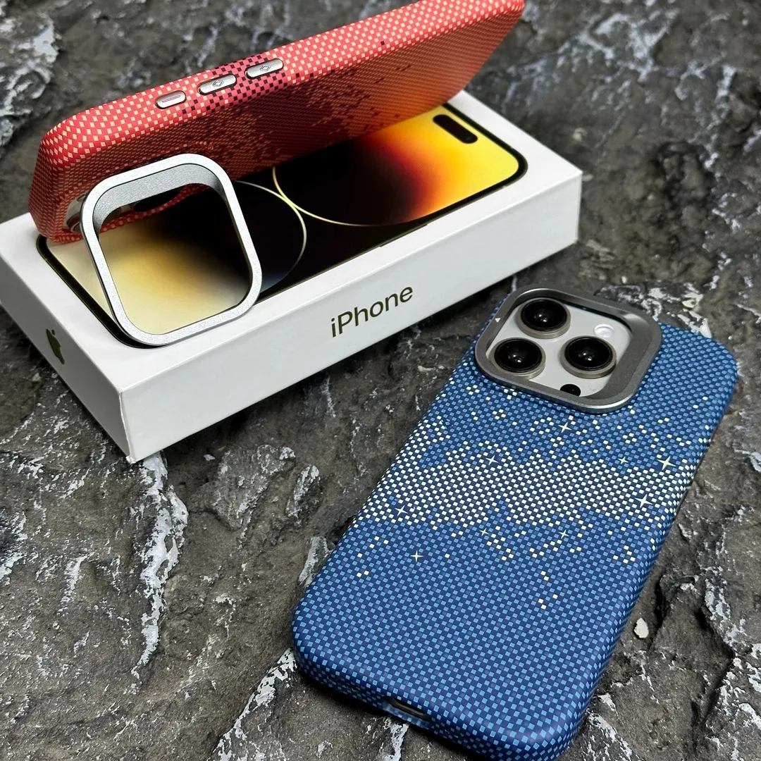 

Lens invisible bracket case for iPhone 15 Pro Max magnetic mobile phone case iPhone14 high-end 13 Kevlar