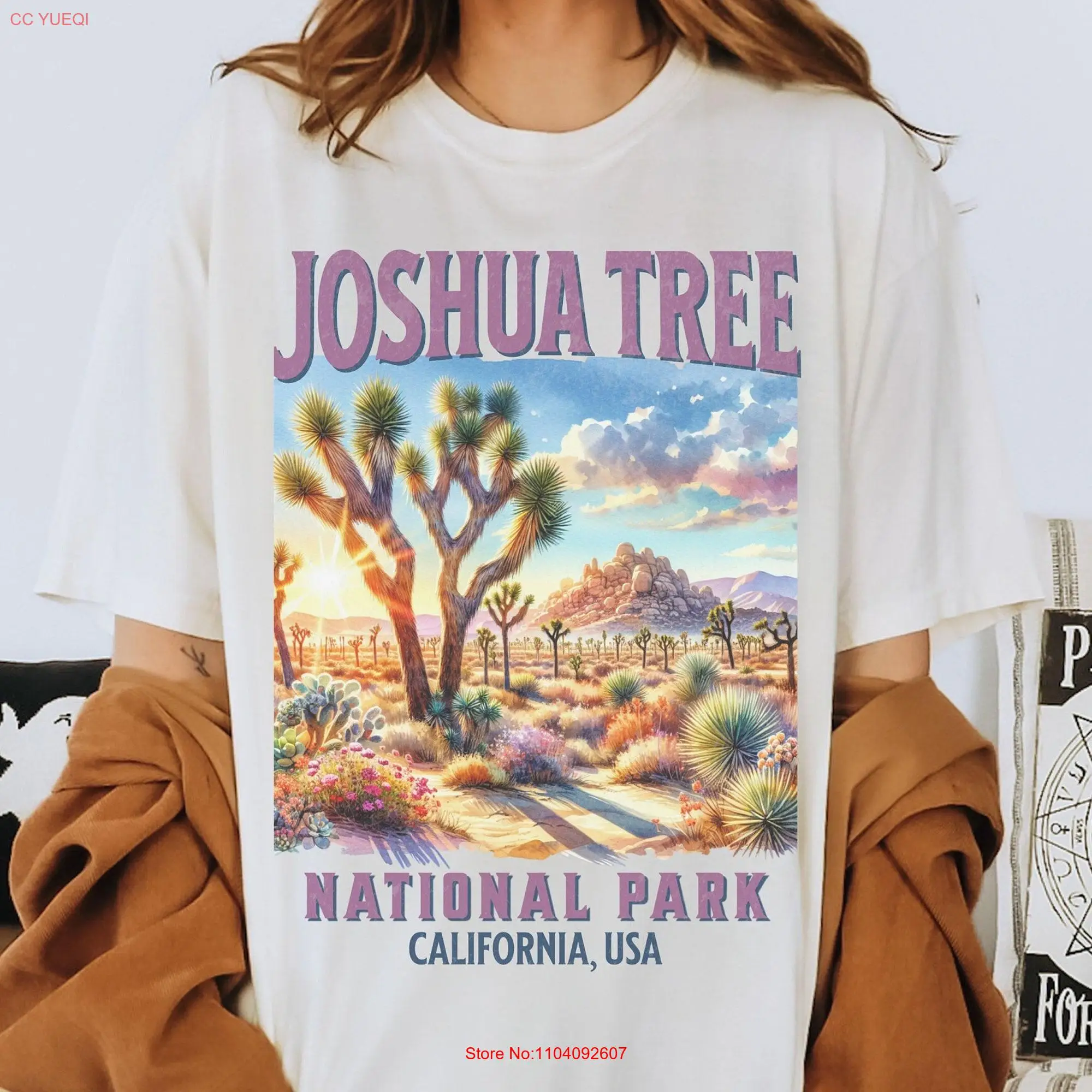 Joshua Tree National Park T Shirt California DeserT Granola Girl Gorpcore Hiking Art long or short sleeves