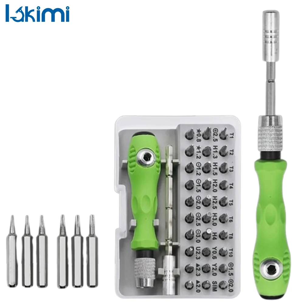 32 In 1 Precision Mini Magnetic Screwdriver Set - Bits Kit for Phone, Mobile, iPad and Camera Maintenance LA-AA38