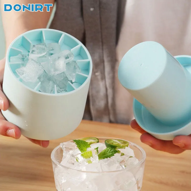 قالب مكعبات الثلج المستديرة سيليكون دلو الثلج الصيف محلية الصنع لتقوم بها بنفسك الثلاجة تجميد صانع الثلج الإبداعية قالب مكعبات الثلج أدوات برواري