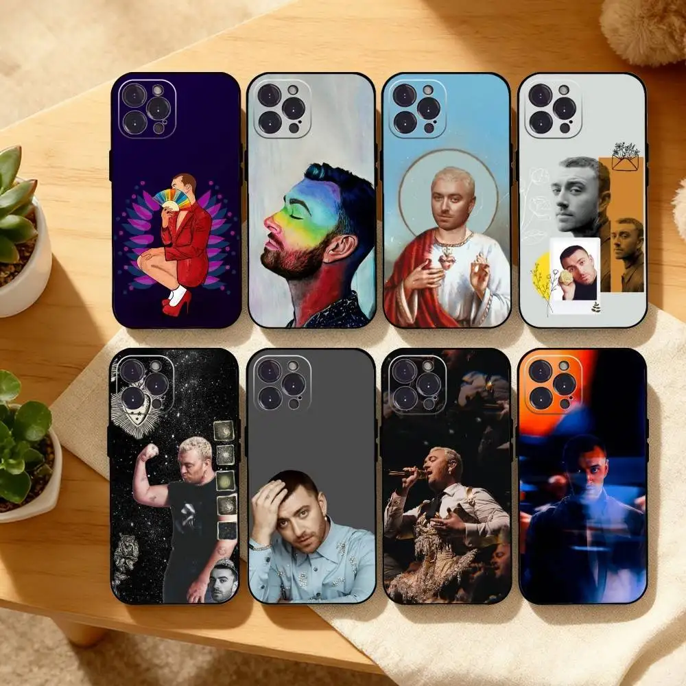 

S-Sam S-Smith Gloria Singer Phone Case For iPhone17,16,15,14,13,12Plus,Pro Max,XS,5G Soft Silicone Black Cover