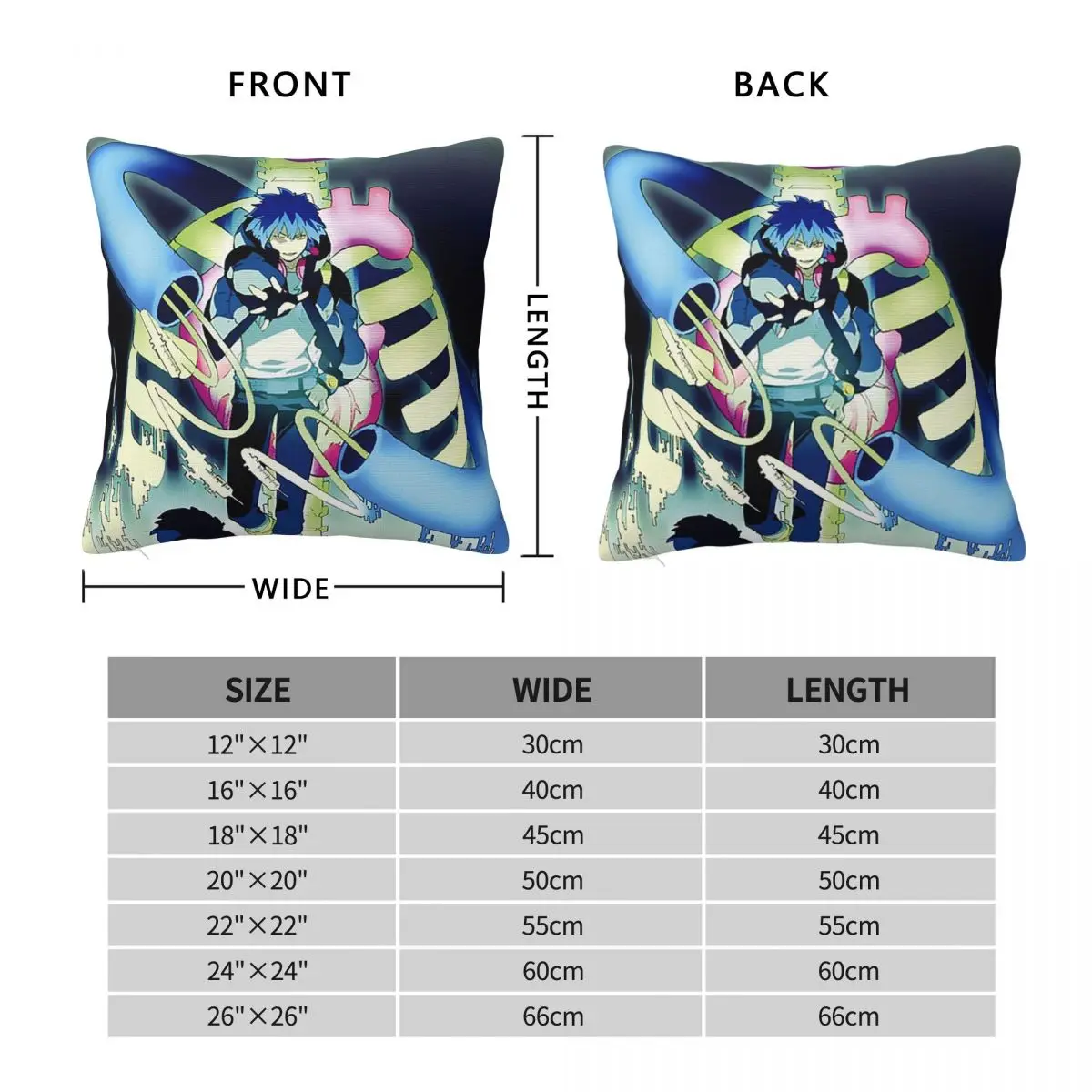 Aoba Dramatical Murder Anime Square Pillowcase Cushion Cover Pillow Case Throw Pillow Cover for Home Bedroom Car
