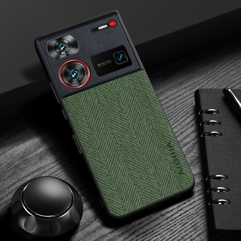 Case for Nubia Z60 Ultra Z60S Pro Design Simple, Lightweight, Durable Leather wood grain cover for Nubia Z70 Ultra
