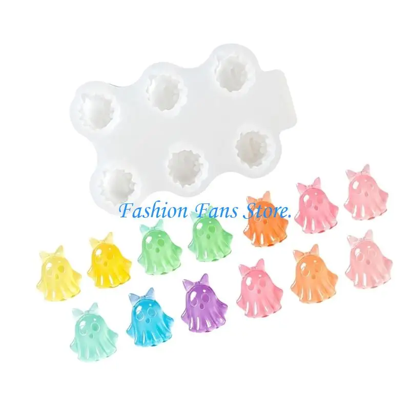 Reusable Spirit Jewelry Mold with 6 Bowknot Shapes, Flexible Silicone Casting Form for Miniature Scenes, Keychains, and