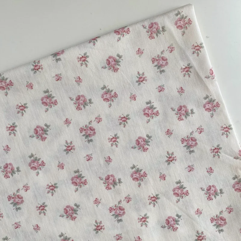 

145cm*50cm Small Floral Thin Cotton Fabric Suitable For Handmade Pet Clothes Headscarves Toy Doll Clothes Dresses Sleepwear