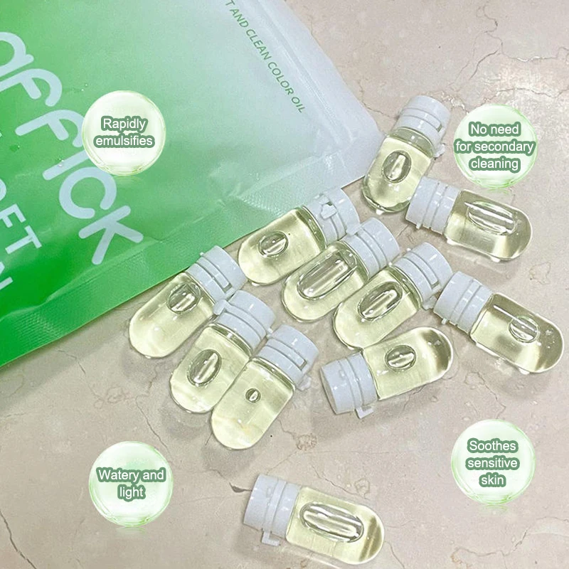 「7/10/30Pcs Cleansing Oil Camellia Secondary Facial Cleanser Deep Gentle Cleansing Travel Portable Single Makeup Remover Oil」 image 5