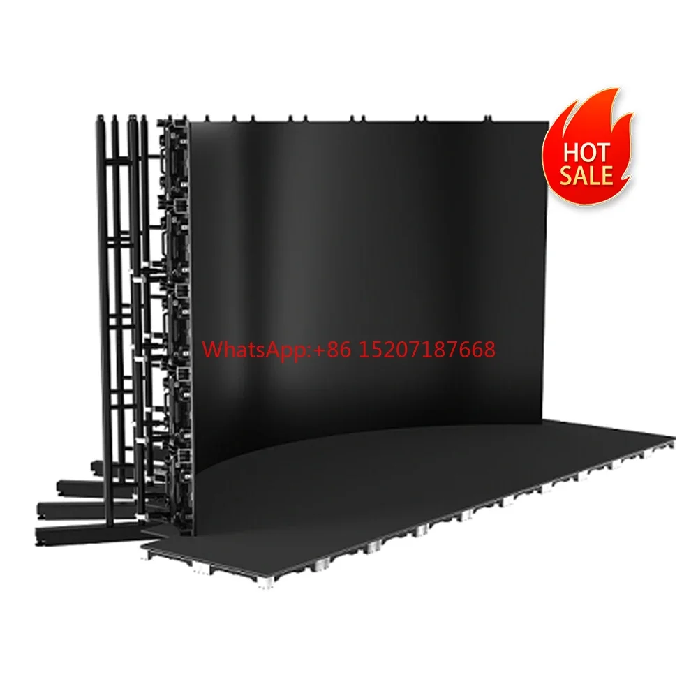 

large video wall panel rental curved LED Stage screen P1.9 P2.6 VR XR interactive led panels indoor immersive 3d display