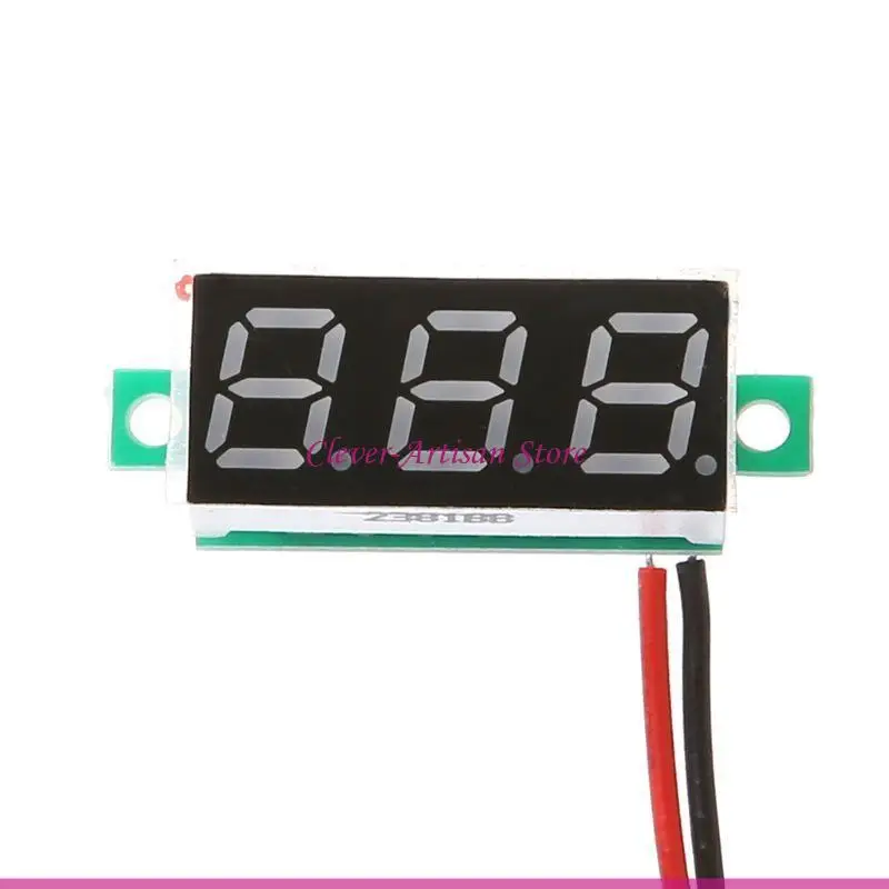 E06B 미니 디지털 볼트 미터 0.28 "2 2.5V-30V LED 패널 전압 t 용 와이어