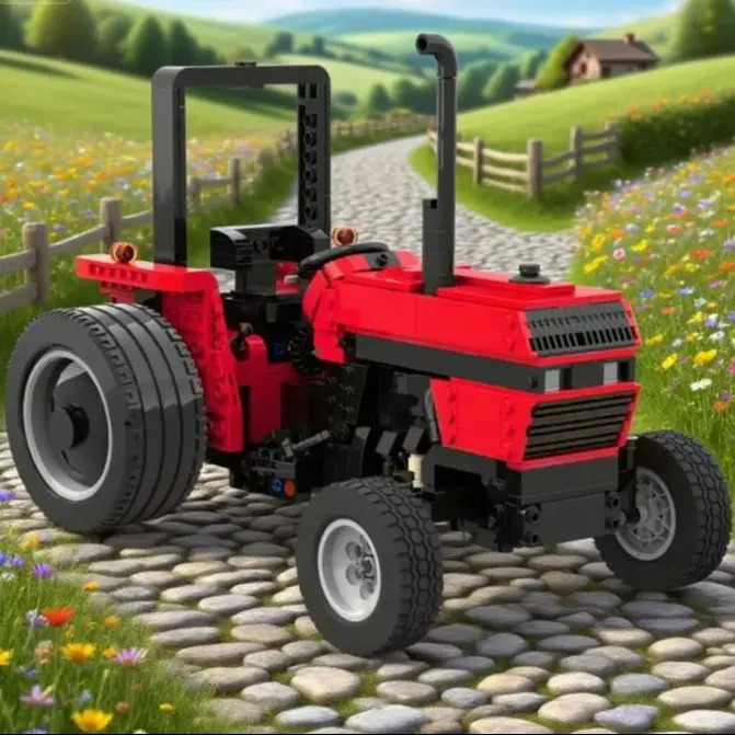 

1113PCS Technology MOC Case IH 85 Series Tractors Building Blocks City Highway Farmland Harvester Model Puzzle Toys Kid Boy Gift