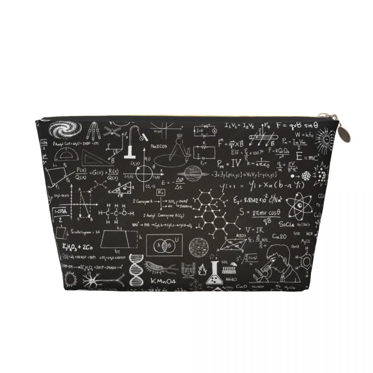 Custom Physics Formulas Math Equation Makeup Bag Women Travel Cosmetic Organizer Cute Science Teacher Gift Storage Toiletry Bags