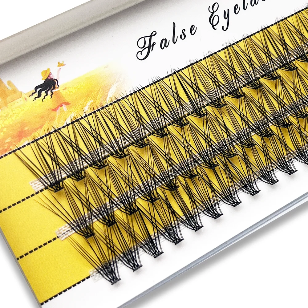 New 20D L-type Cluster Eyelash 1box/60 Extension 3D Natural Russian Individual Eyelashes bunches Bundle Makeup Tool Lashes