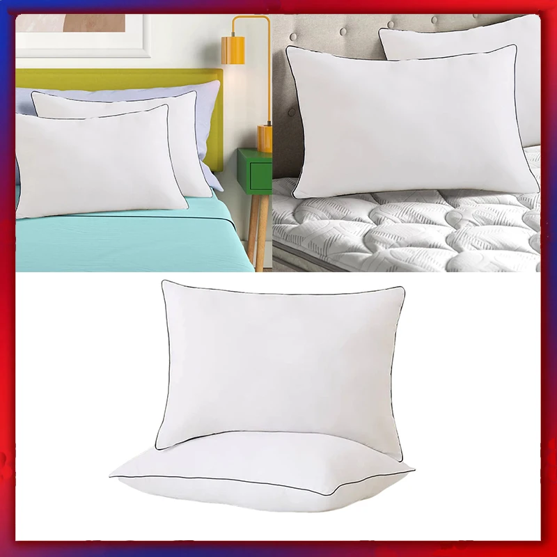 1 Uds. Almohada de plumas de ganso 100% almohadas de plumas de lujo para el hogar Hotel almohadas de cama soporte de vértebra Cervical almohada para dormir