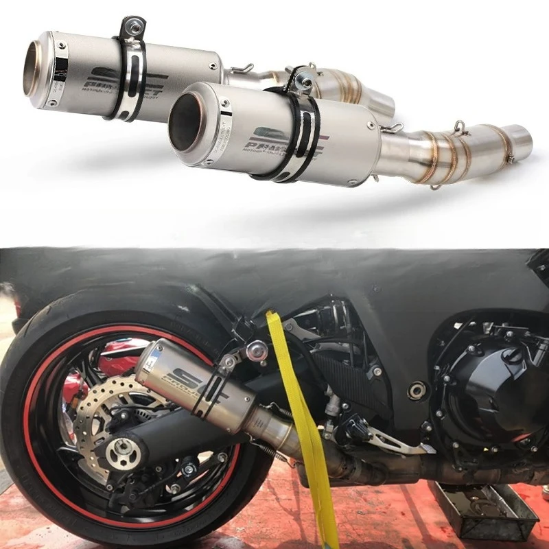 Motorcycle Exhaust Escape mid Link Pipe Connect Left & Right Side Slip On For Kawasaki Z1000 Z1000SX Ninja 1000 2010 2011-2022 2