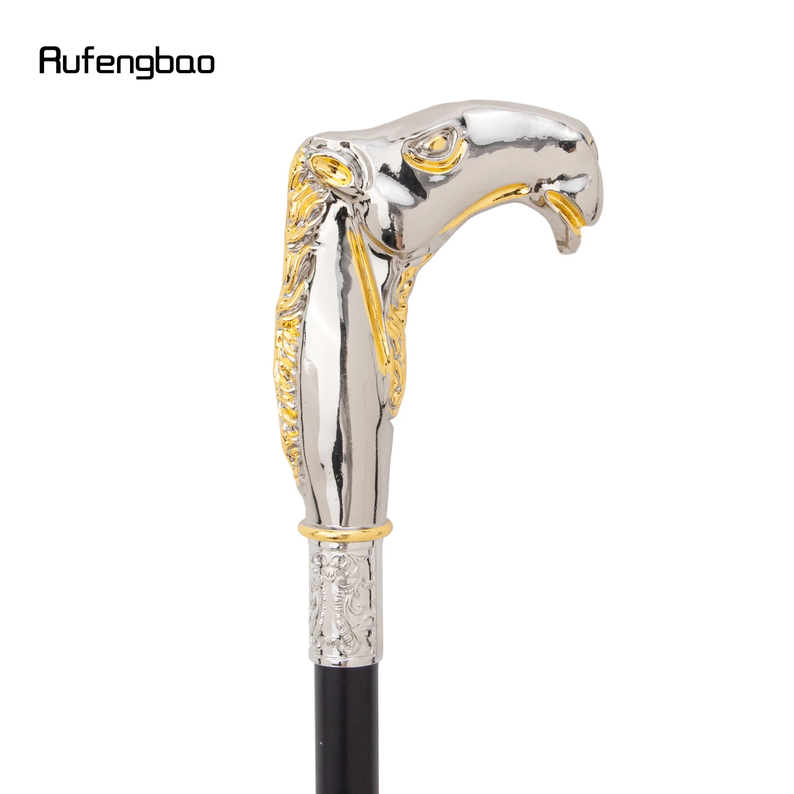 Golden White Camel Head Cane Fashion Stick Gentleman Luxury Crosier Knob Walking Stick 93cm view 5