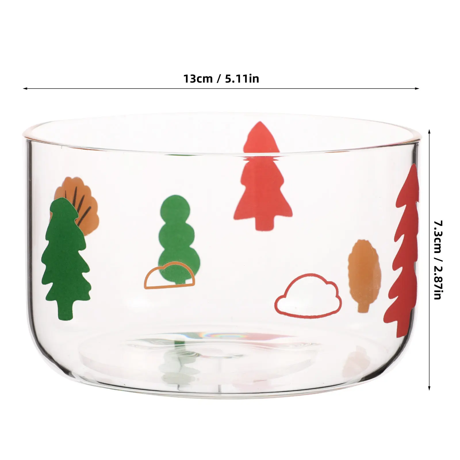 Clear Glass Salad Bowl Multi-Use Fruit Dessert Mixing Serving Bowl Perfect for Home Restaurant Hotel Christmas Tree Salad Bowls