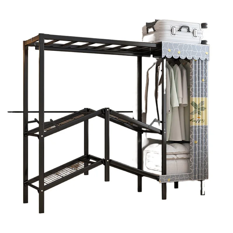 

Шкаф для хранения со стальным каркасом, шкаф для свободной установки, складной простой тканевый шкаф для домашней спальни