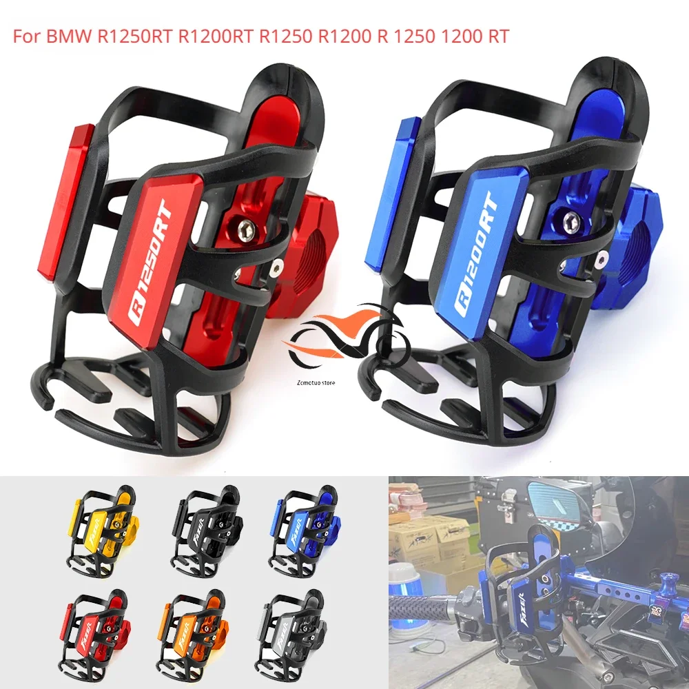 

For BMW R1250RT R1200RT R1250 R1200 R 1250 1200 RT CNC Motorbike Beverage Water Bottle Cage Drink Cup Holder Mount Accessories