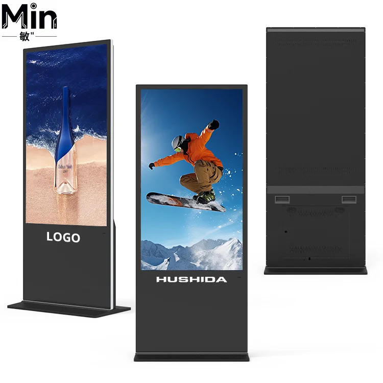 Indoor Floor Stand Smart LCD Advertising Machine 32-85 Inch Vertical Digital Signage Touch Screen Information Kiosk Display