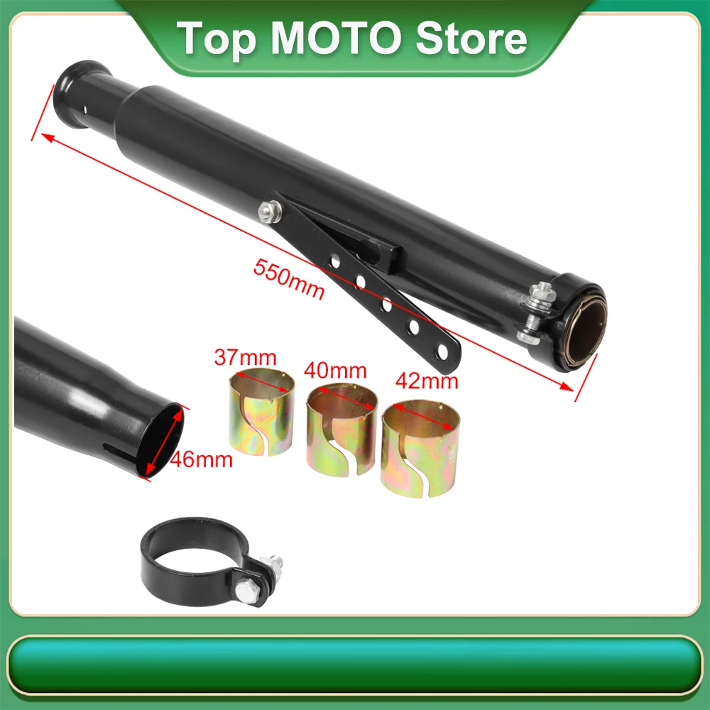 Motorcycle Tail Exhaust Muffler Pipe With Reducer For HarleyFor Honda/Yamaha/Suzuki Cafe Racer Bobber Chopper Custom