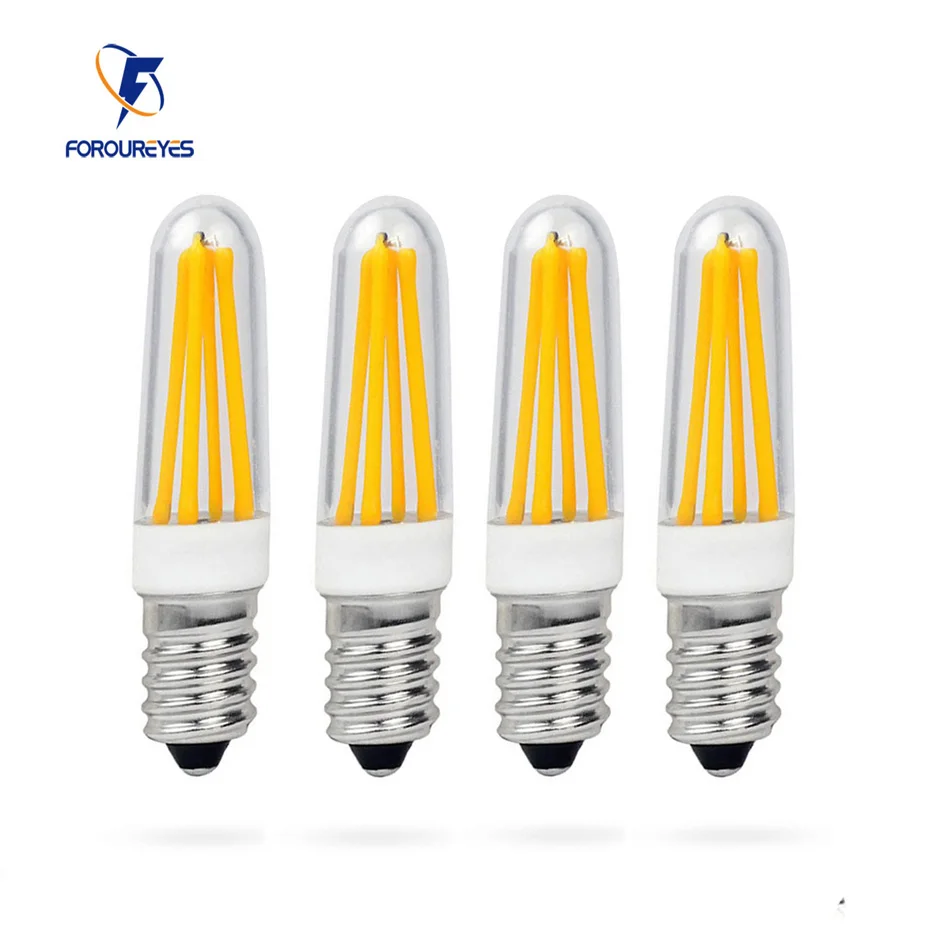 E12 E14 LED Bulb 110V 220V Dimmable 2W 4W Warm White 4pcs Filament Lamp for Chandelier Pendant Light Home Lighting 360° Beam