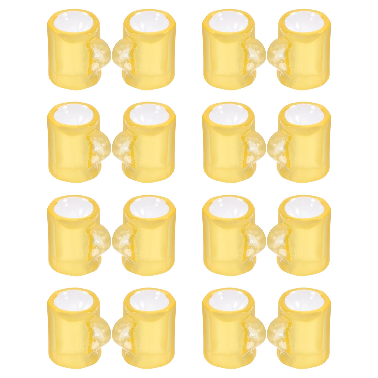 

20 Pcs Mini Beer Mug Dollhouse Kitchen Accessories Set Simulation Toys Resin Minature Things Glasses Bottles for Decor Items