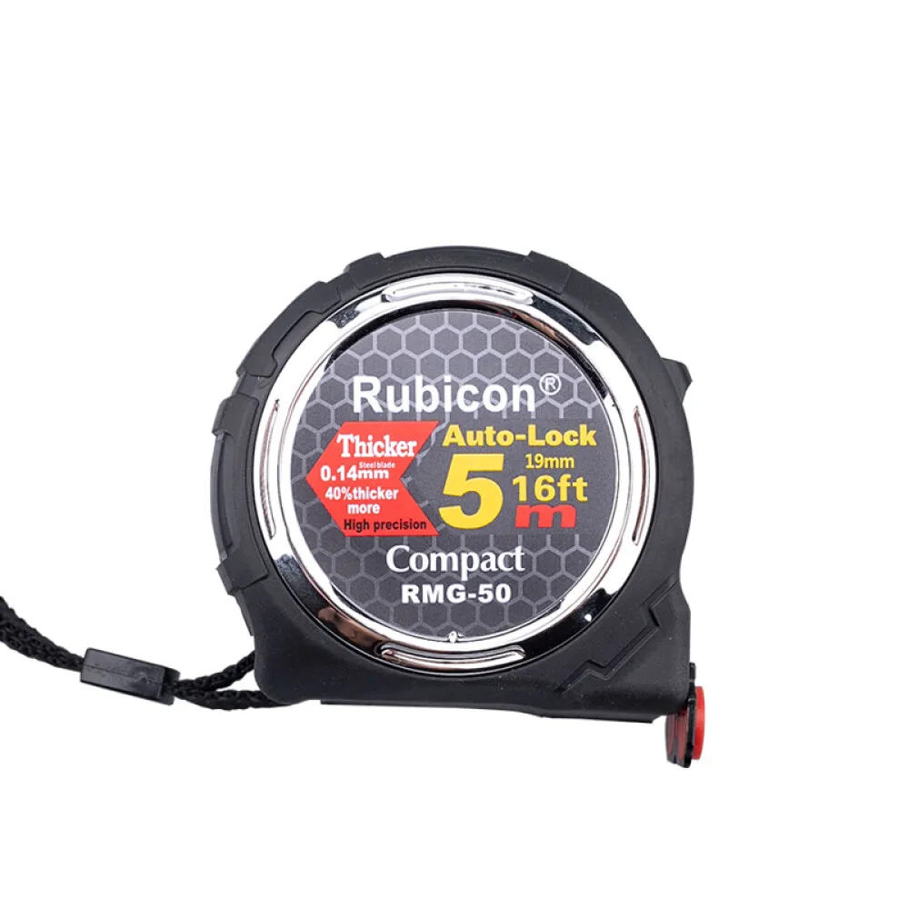 RUBICON Metric/Inch Tape Measure 5/5.5/7.5 M Long Self-Locking Head with Magnetic Measuring Tool