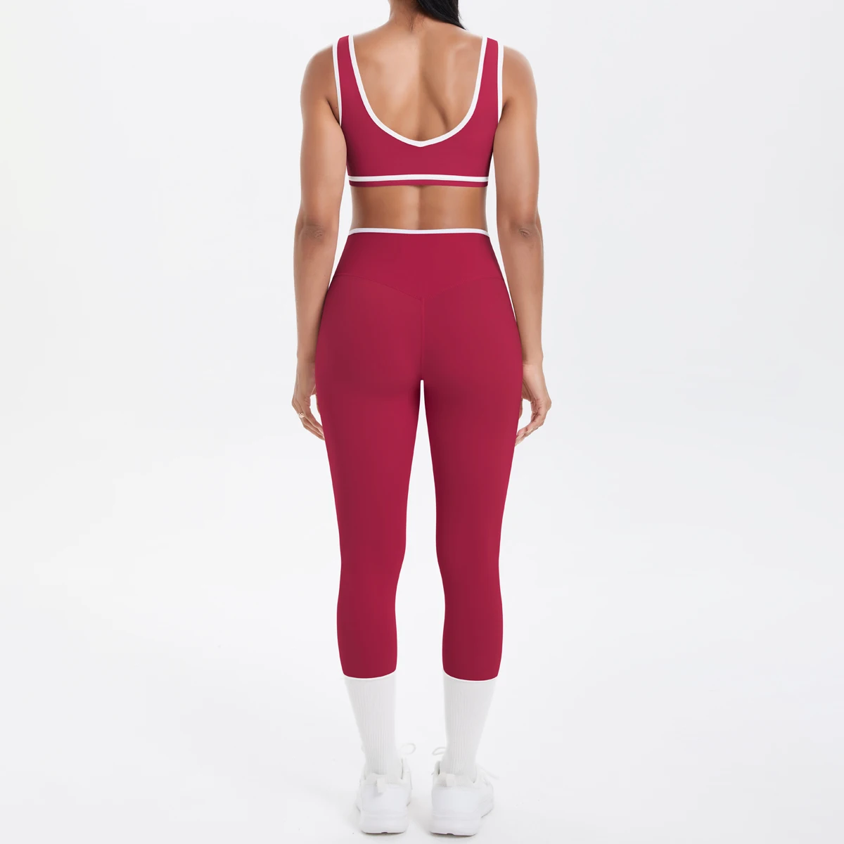 Damen-Sport-BH, Yoga-Hosen-Set, schnell trocknende Leggings, Fitness, Sport, Sommer, Yoga-Top, Push-Up, hoch taillierte Yoga-Sport-Leggings – Detail 35