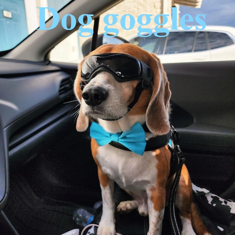 

Pet Cool Glasses UV Resistant Soft Frame Dog Goggles Sunglasses Sunglasses Eye Protection Adjustable Dog Supplies