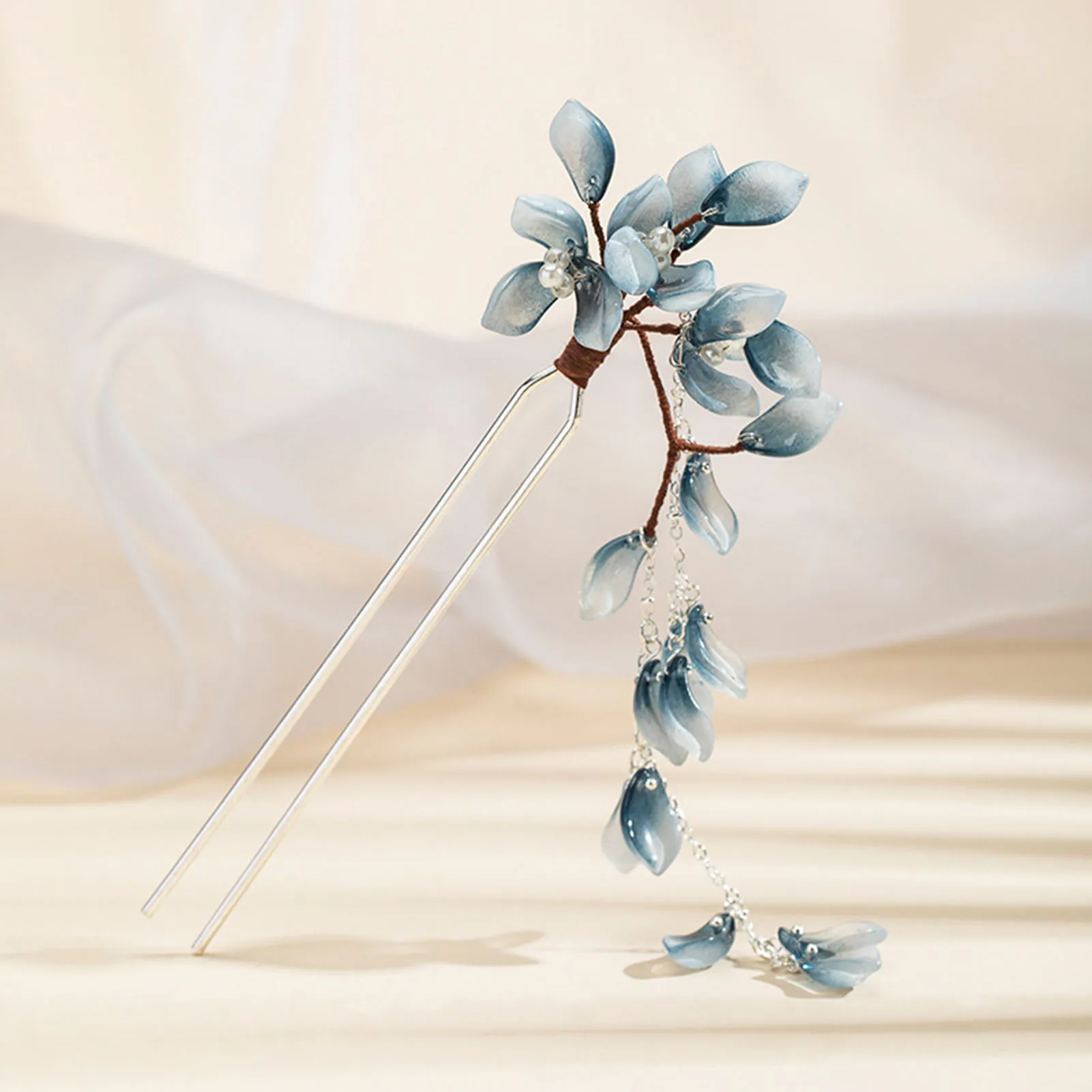 Chinese Style U-shaped Hair Stick Vintage Tassel Hair Clasp Chopstick Hair Chopsticks Hairpin Charm Jewelry Accessories Gift