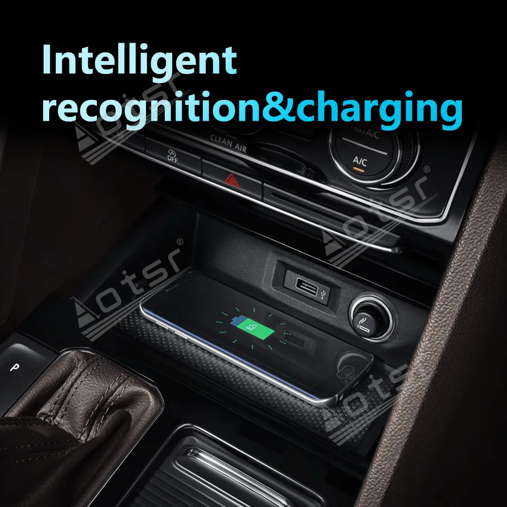 For Volkswagen T-ROC Wireless Charging Center Console Accessories wireless Charger Pad Car Smart Accessories Module
