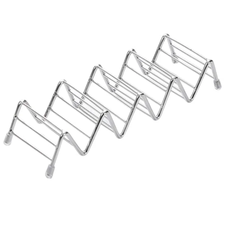 Pancake Stand, 7.7 Inch x 2.5 Inch 4 Grids Stainless Steel Pancake Holder and Small Item Display for Home, Outdoors and Restaur