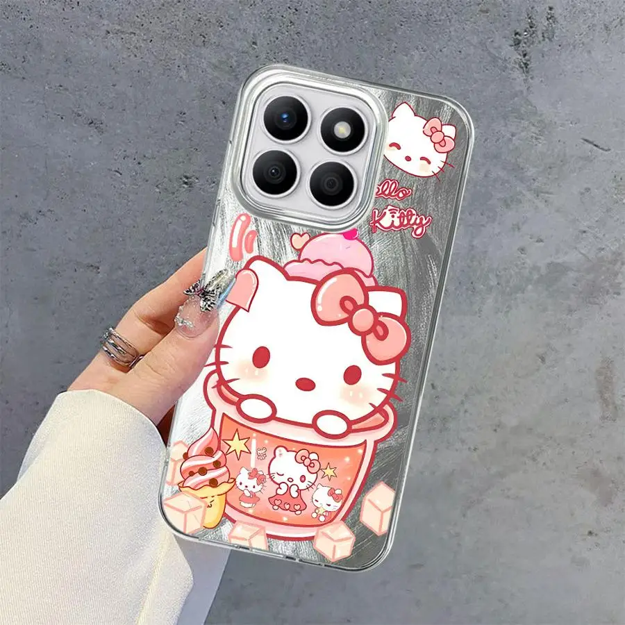 Phone Case for Honor 200 Pro X9b X7b 200 400 Lite X9c X8c X8b X9a X8a Black Soft Shell Cartoon Sanrio Hello Kitty