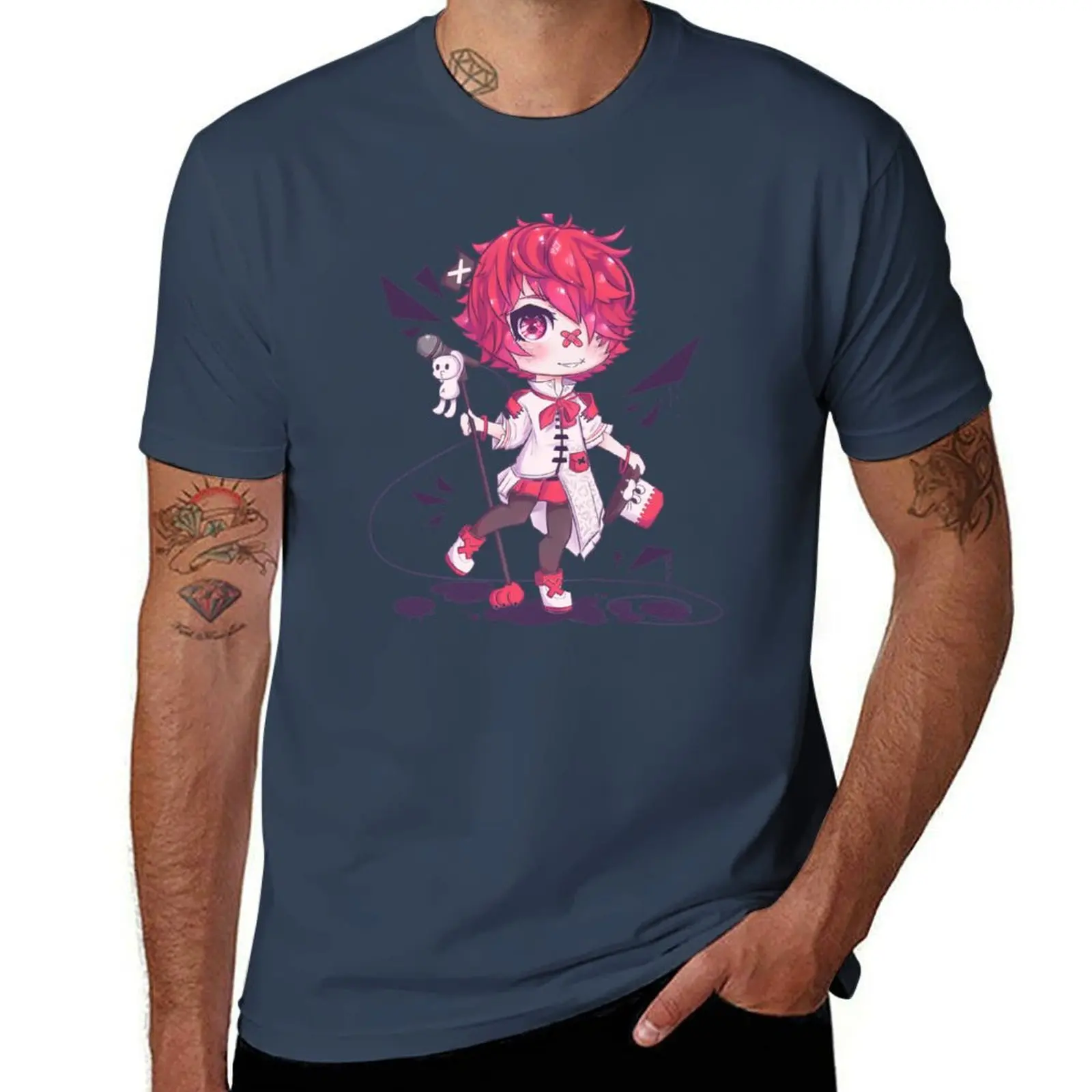 vocaloid-フカセ-チビ-マイク付き-tシャツ-メンズ-tシャツ-高級メンズ-グラフィック-tシャツ-プリント入り-tシャツ-tシャツ