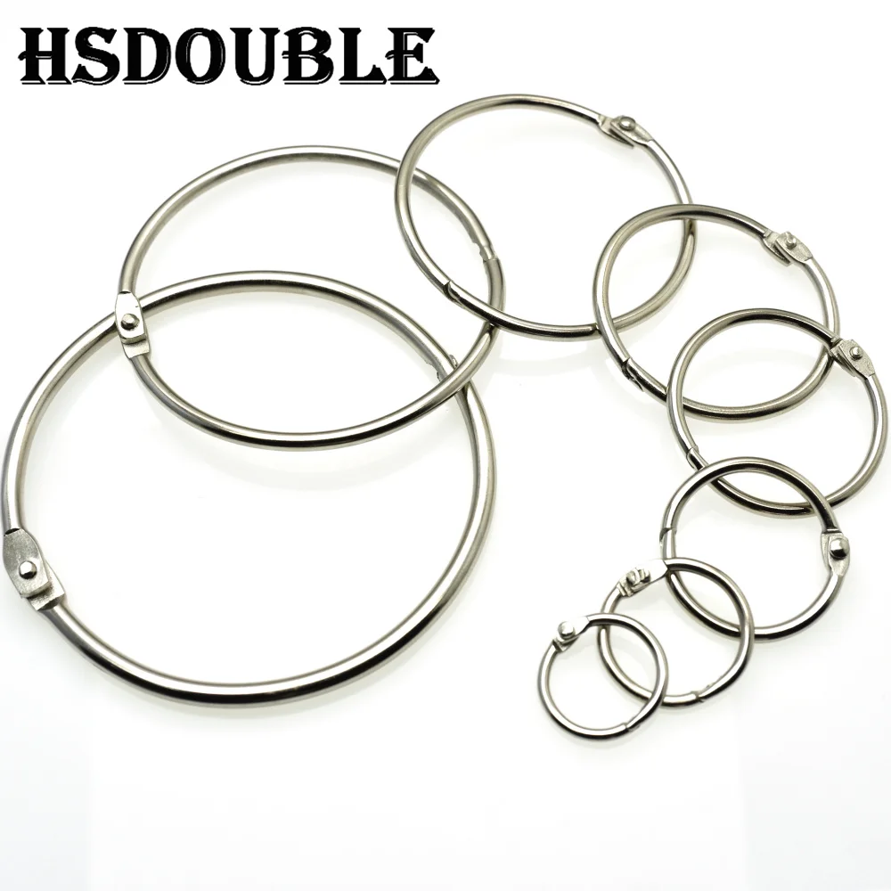 5 Pcs/Pack Loose Leaf Book Binder Hinge Snap O Ring Locking Keychain Metal Craft Parts