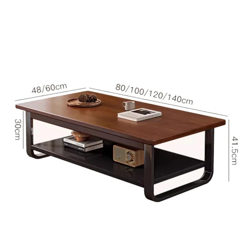 -hhLuxury Metal Coffee Tables Wood Modern Simple Minimalist Square Coffee Tables Glam Unique Table Basse Living Room Furniture*