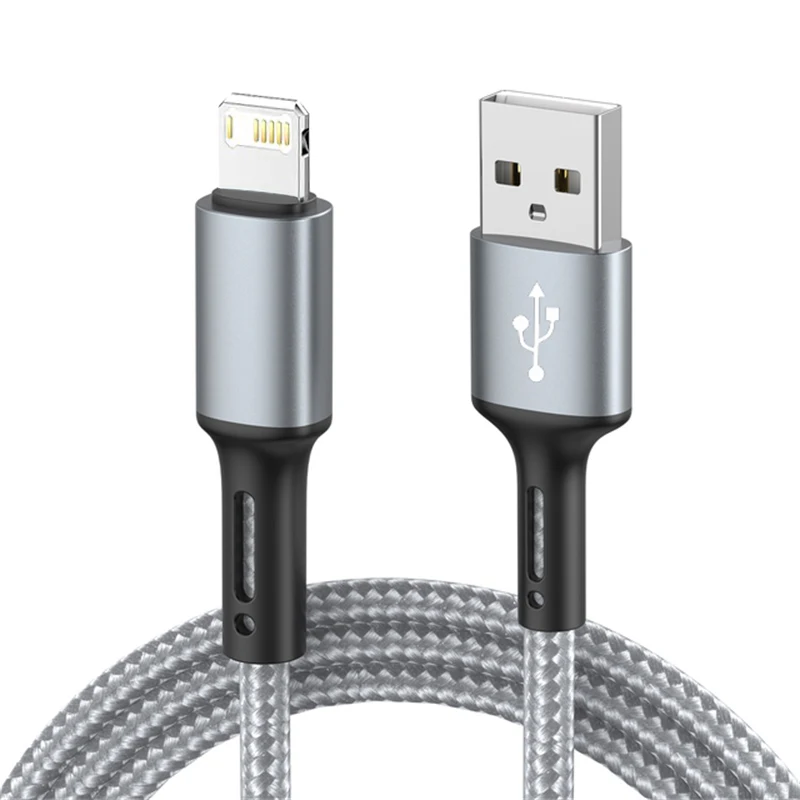 Cabo USB para iPhone 14 13 12 11 Pro Max X XR 6s 7 8 Plus, cabo de carregamento rápido, carregador de dados, 2m, 3m de chumbo, telemóvel