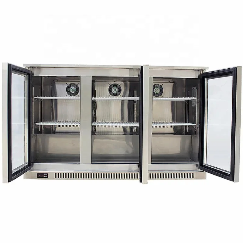 Mini Bar Fridge Air Cooling Drinks Display Cooler with Glass Door for Under Counter Use in Beer Bar Club Restaurant Home