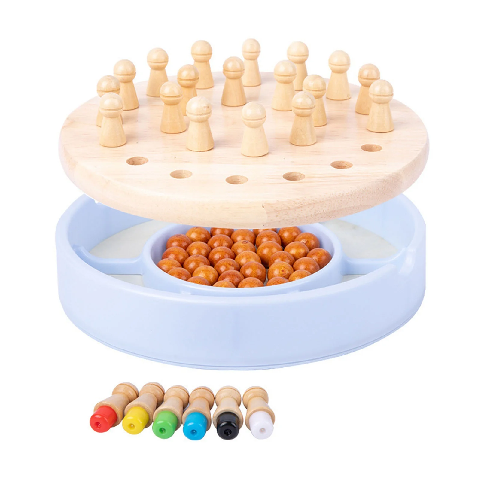 Memory Match Stick Chess Wooden Color Memory Board Early Education Intelligence Logic Development Toy