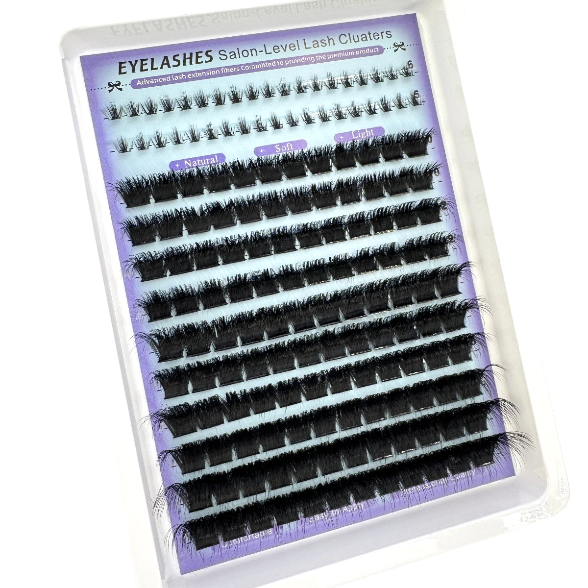 Unten + Spikes Wimpern Cluster Wispy Manga Lashes Cluster Verlängerung Einzigartige stachelige Cluster Anime Individuals Fairy Lashes 10–18 mm – Detail 9