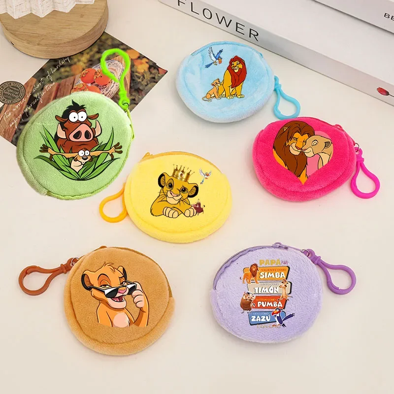 

New Mufasa Lion King Coin Purse Disney Cartoon Anime Figures Mini Wallets Bag Pendant Decoration Portable Storage Bag Toy Gifts