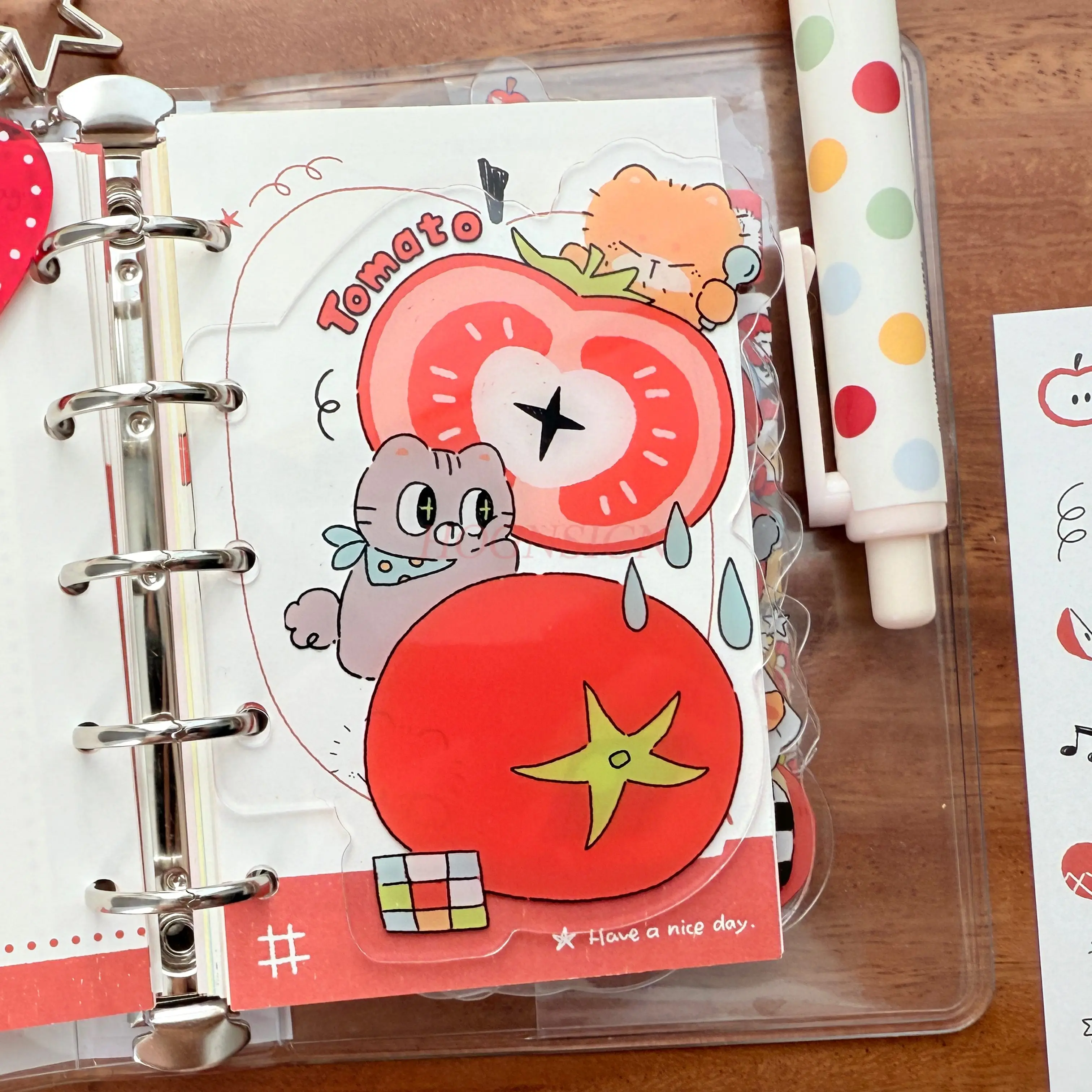 

1pcs Loose leaf ledger with irregular separators