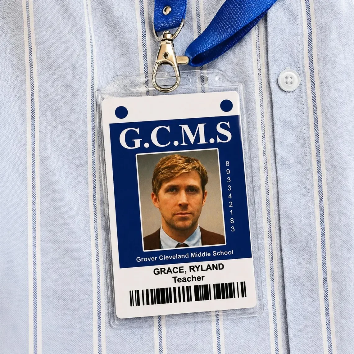 Pr*ject H*il M*ry ID Badge, Ryland Grace Replica Prop, Custom Employee ID Card, Sci-Fi Movie Cosplay Badge, Personalized Gift