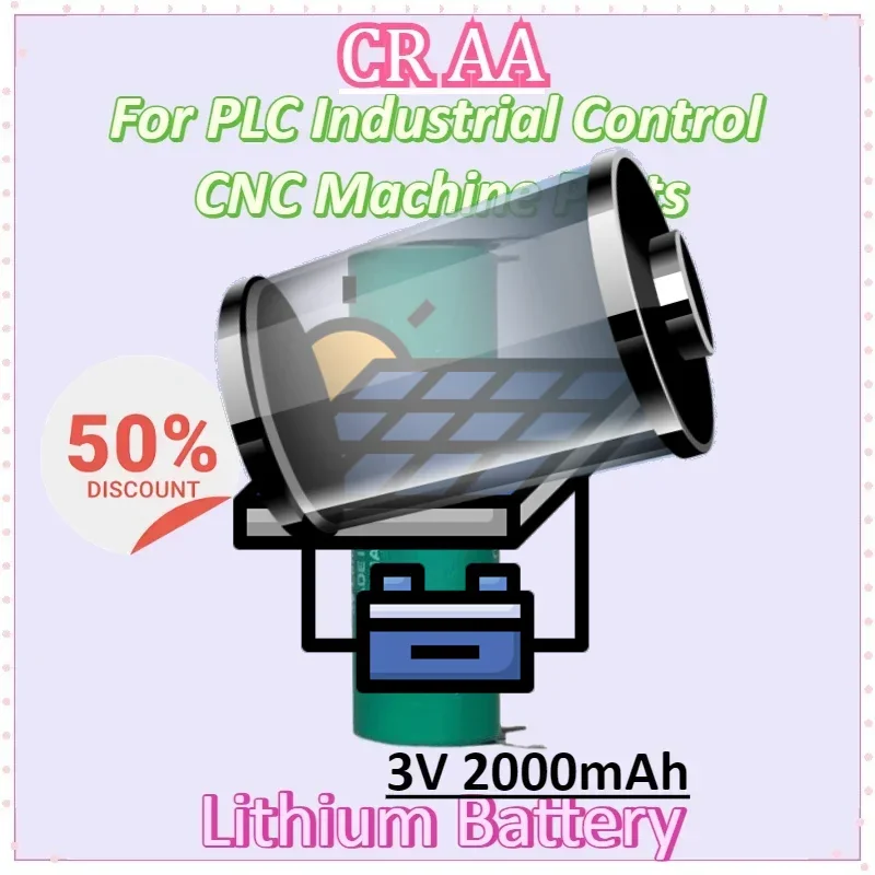 

CR AA 3V for PLC Industrial Control Lithium Battery Accessories for CNC Machine Parts Disposable Batteries