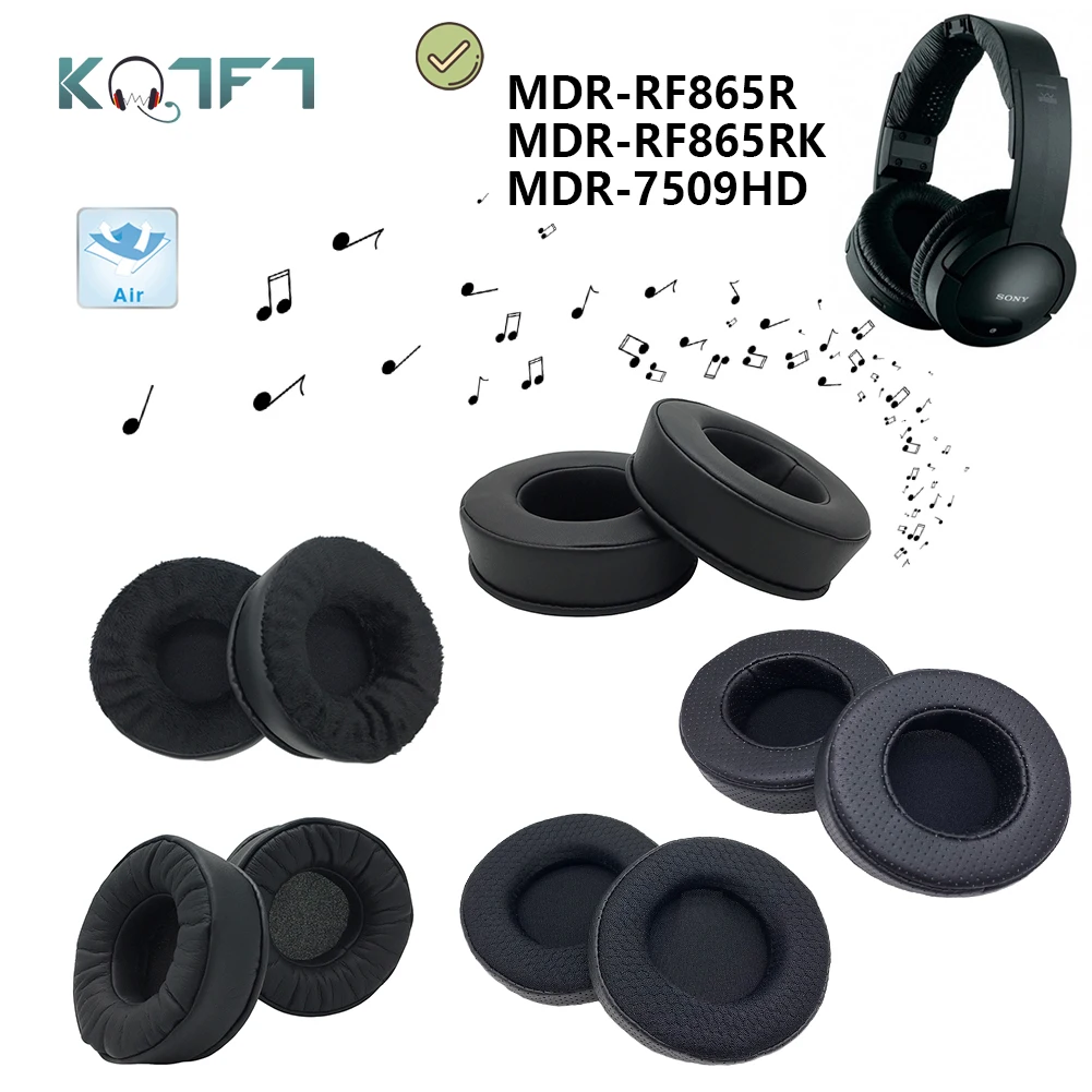 KQTFT  Velvet Replacement EarPads for MDR-RF865R MDR-RF865RK MDR-7509HD Headphones Ear Pads Parts Earmuff Cover Cushion Cups