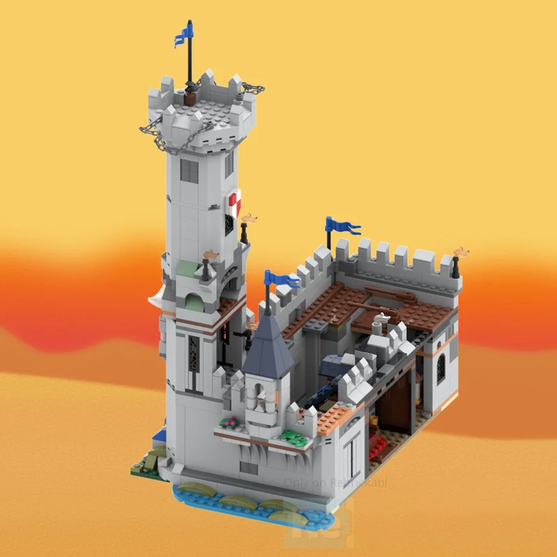 1055 pièces MOC architecture médiévale château sorcier tour modèle assemblage blocs de construction jouet cadeau d'anniversaire pour enfants
