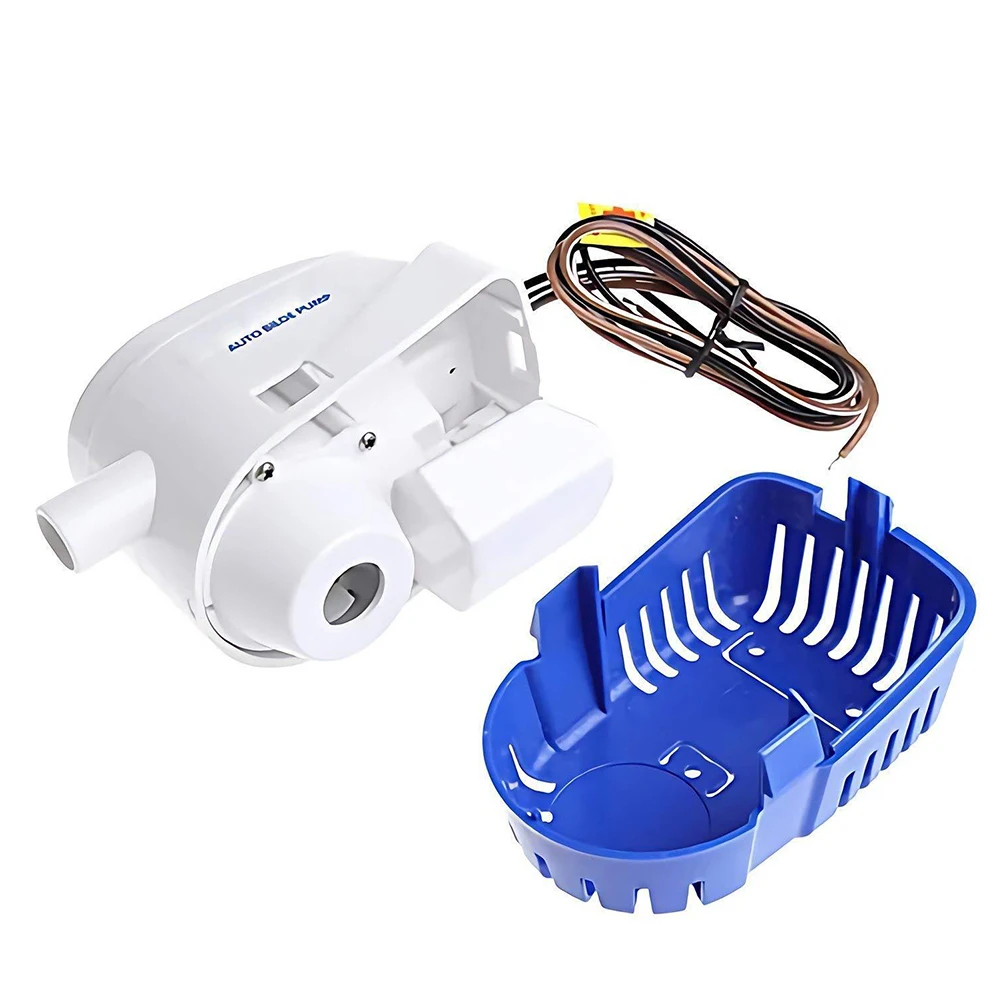 Bomba de sentina sumergible para barco, accesorio con interruptor de flotador, Motor de pesca, automática, 12V