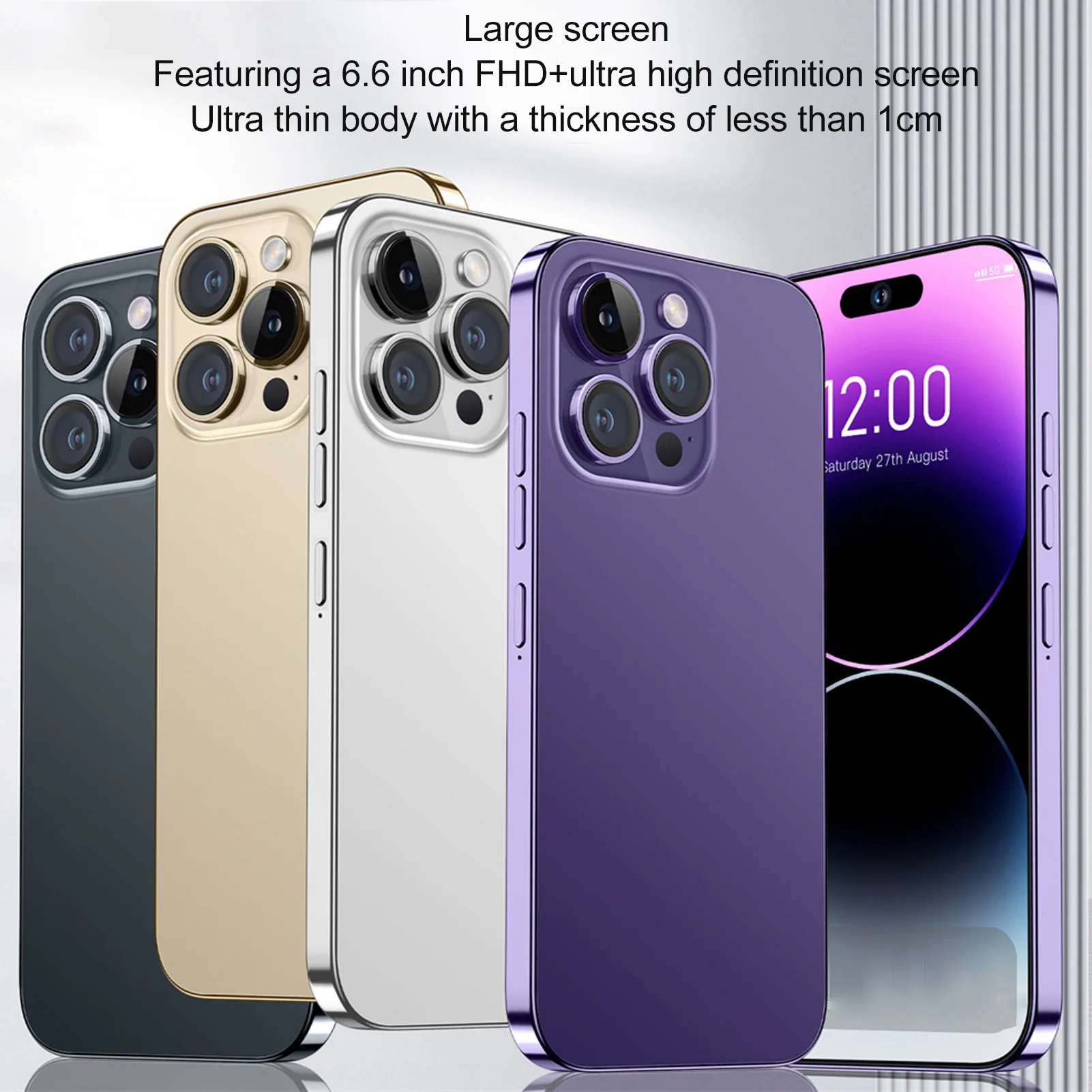 

I15 Pro Max Smartphone 7000mAh Battery GPS Navigation 6.6 Inch 4G Unlocked Cell Phone 6GB 128GB 8MP 24MP Camera for Daily Life